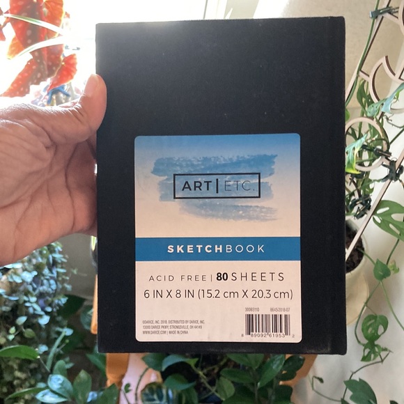 Hardback Canvas Sketchbook with Attached Pencil - Picture 4 of 4